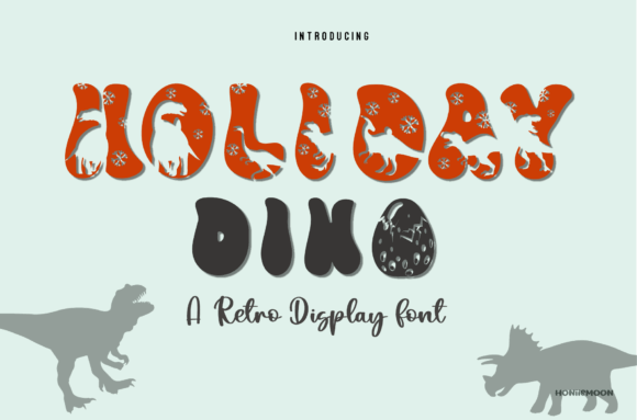 Holiday Dino: A Festive Font for Digital Design