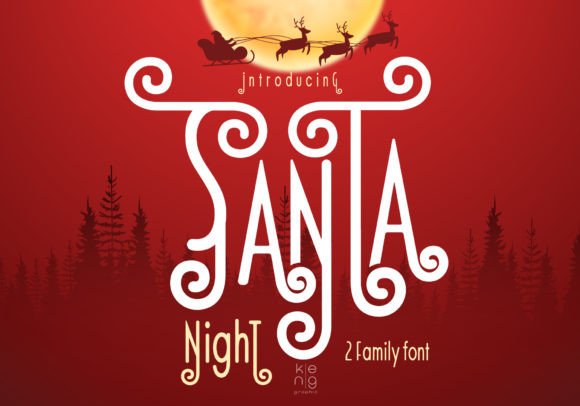 Santa Night: A Festive Font for Creative Branding